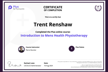 Introduction to Mens Health Physiotherapy