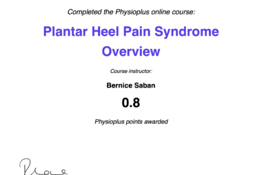 Physiopedia Plus Certificate of Completion in Plantar Heel Pain Syndrome Overview awarded to Trent Renshaw.