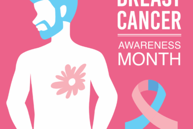Male Breast Cancer Awareness Day 2024 graphic highlighting the theme “Living Well, Your Way.”