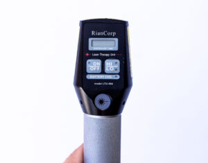Close-up of the RianCorp LTU-904 low-level laser therapy unit.
