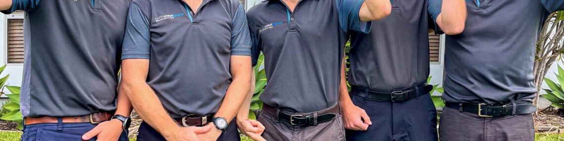 Coffs Coast Sports Physiotherapy team wearing ‘Check Yourself’ caps during Men’s Health Week 2025 to promote testicular cancer awareness.